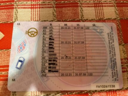 Comprar licencia de conducir del Reino Unido