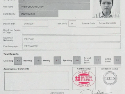 Certificado IELTS Nepal